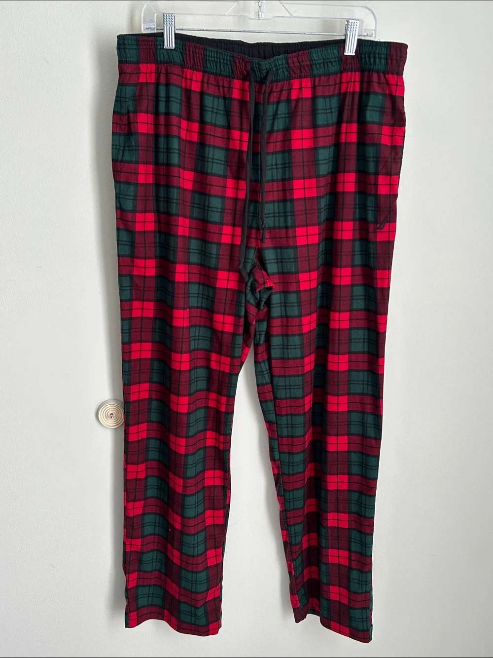 Nautica Red and Green Plaid men’s  Pajama Bottoms